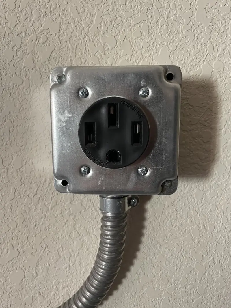 NEMA 14-50 outlet installed for Smart Home Electrical in Spring